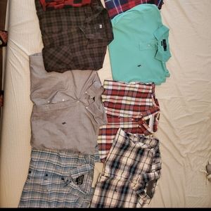 Lot of 8 shirts American Eagle U.S. Polo Gibson